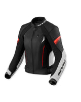REV'IT! Xena 4 White/Neon Red Womens Leather Jacket