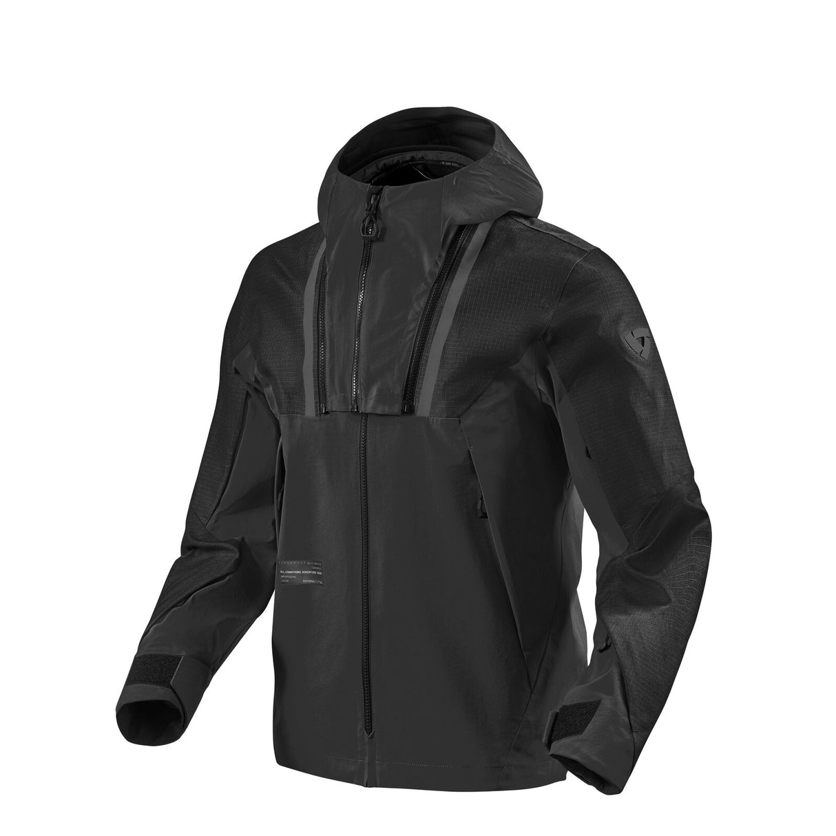 REV'IT! Component H2O Black Textile Hoodie Jacket