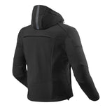 REV'IT! Afterburn H2O Black Textile Hoodie Jacket