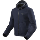 REV'IT! Afterburn H2O Dark Navy Textile Hoodie Jacket