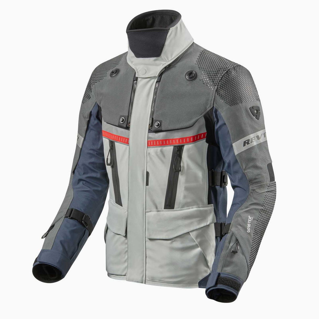 REV'IT! Dominator 3 GTX Silver/Blue Textile Jacket