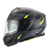 RXT 918 Flip-Up Fusion Matte Black/Grey/Fluro Yellow Helmet