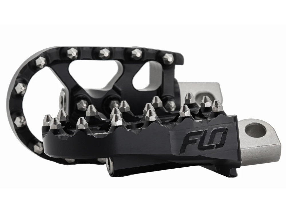 Flo Motorsports FLO-FPEG-800BLK V2 MX Footpegs w/H-D Male Mount Black