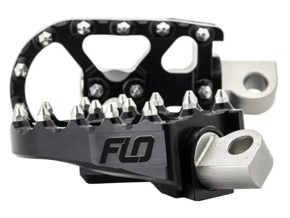 Flo Motorsports FLO-FPEG-800BLK V2 MX Footpegs w/H-D Male Mount Black