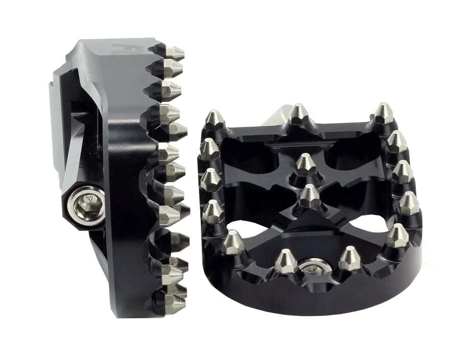 Flo Motorsports FLO-FPEG-800V3BLK V3 MX Footpegs Black for H-D Male Mount Black