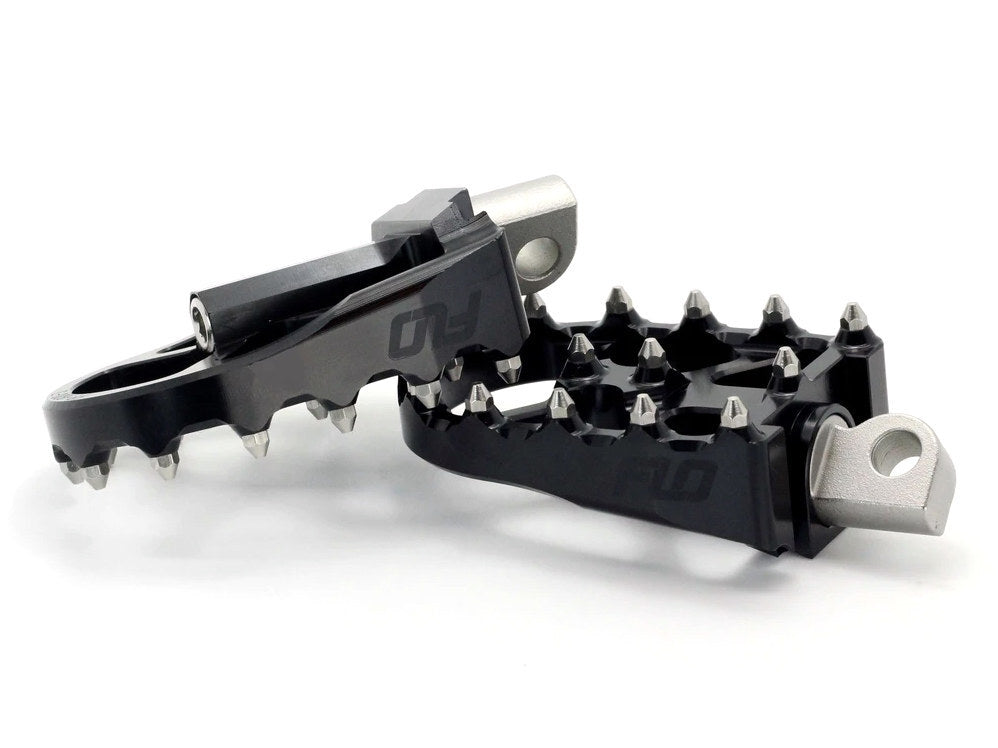 Flo Motorsports FLO-FPEG-800V3BLK V3 MX Footpegs Black for H-D Male Mount Black