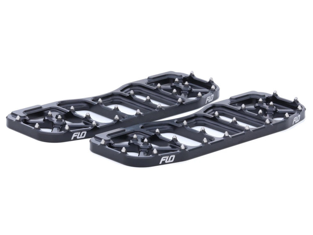 Flo Motorsports FLO-FPEG-800V5BLK V5 Rider Floorboards Black for Touring 82-Up/FL Softail 86-17