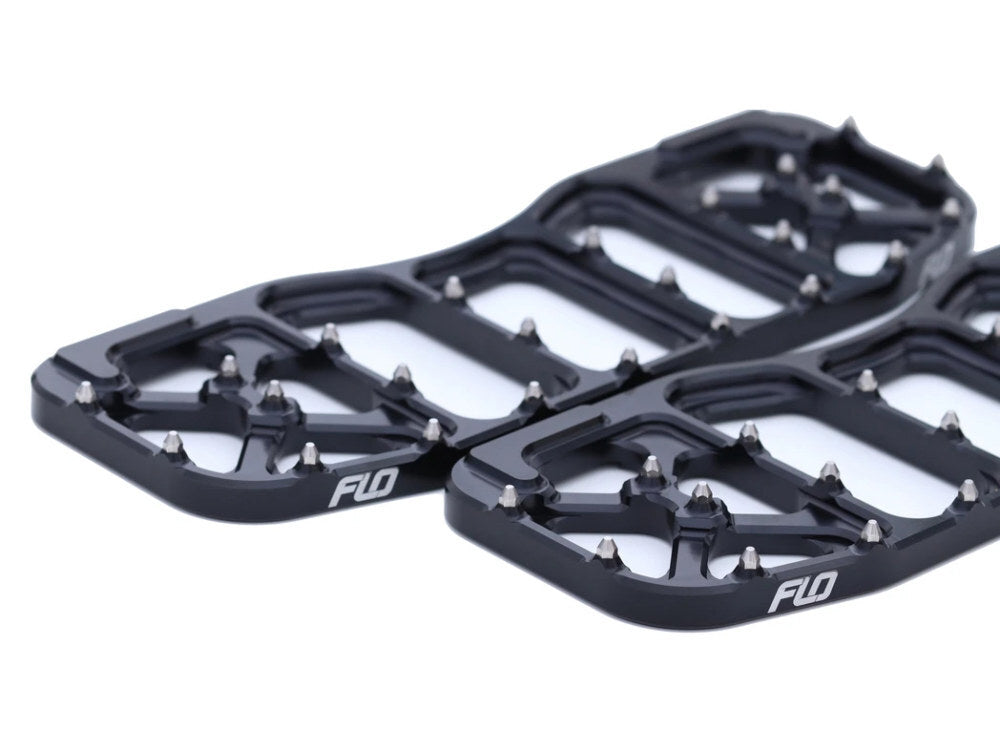 Flo Motorsports FLO-FPEG-800V5BLK V5 Rider Floorboards Black for Touring 82-Up/FL Softail 86-17