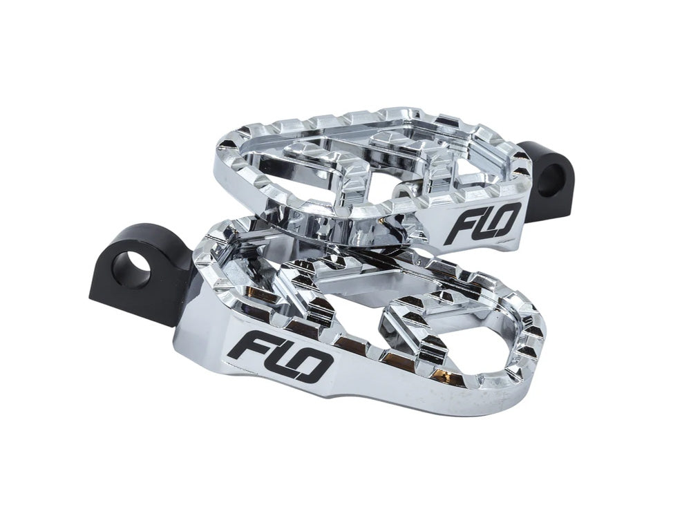 Flo Motorsports FLO-V-800CR Savage Series Footpegs w/H-D Male Mount Chrome