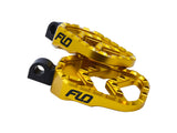 Flo Motorsports FLO-V-800GLD Savage Series Footpegs w/H-D Male Mount Gold