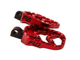 Flo Motorsports FLO-V-800R Savage Series Footpegs w/H-D Male Mount Red
