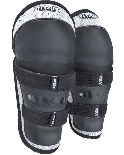 Fox 2023 Peewee Titan Black/Silver Knee/Shin Guards [Size:PEEWEE One Size] [INTERNAL]