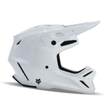 Fox V3 RS Carbon Solid White Helmet