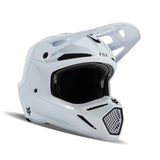 Fox V3 RS Carbon Solid White Helmet