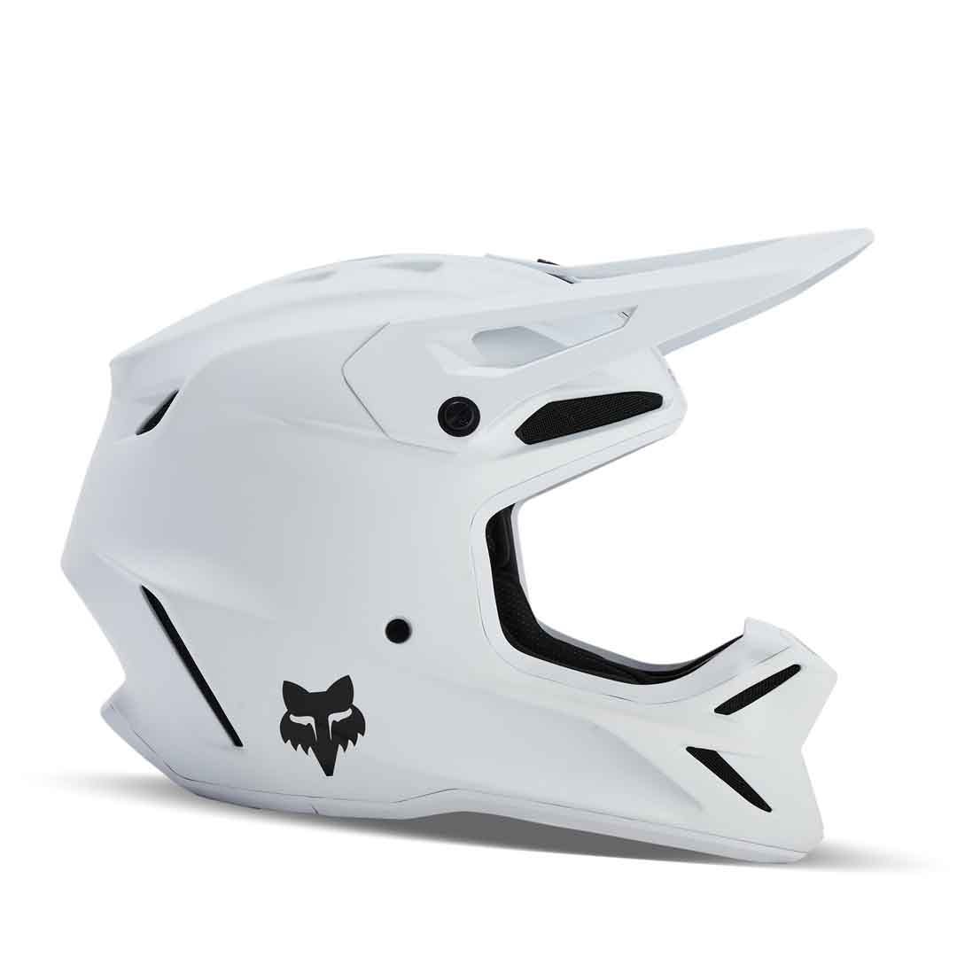 Fox V3 Solid Matte White Helmet