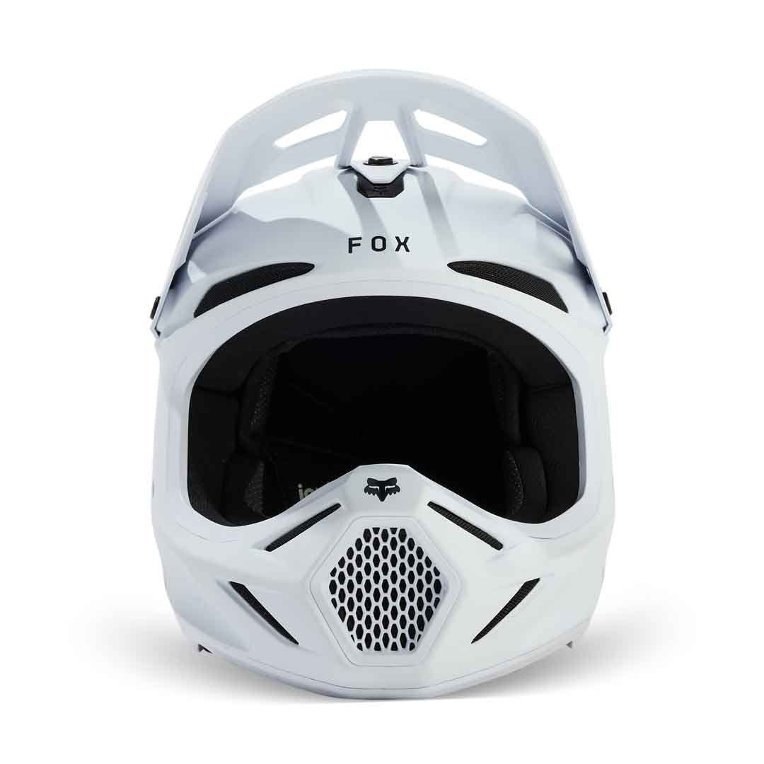 Fox V3 Solid Matte White Helmet