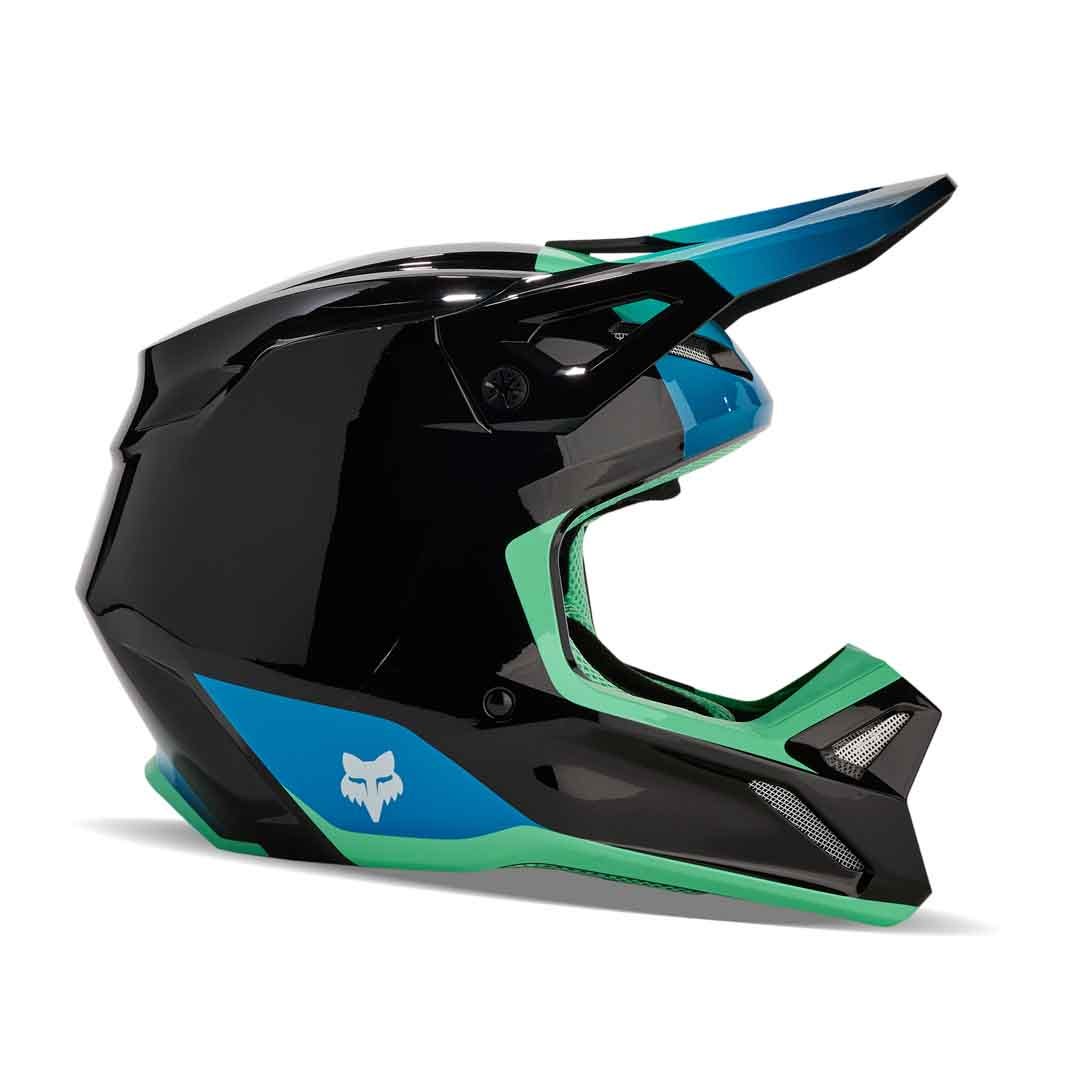 Fox V1 Ballast Black/Blue Youth Helmet