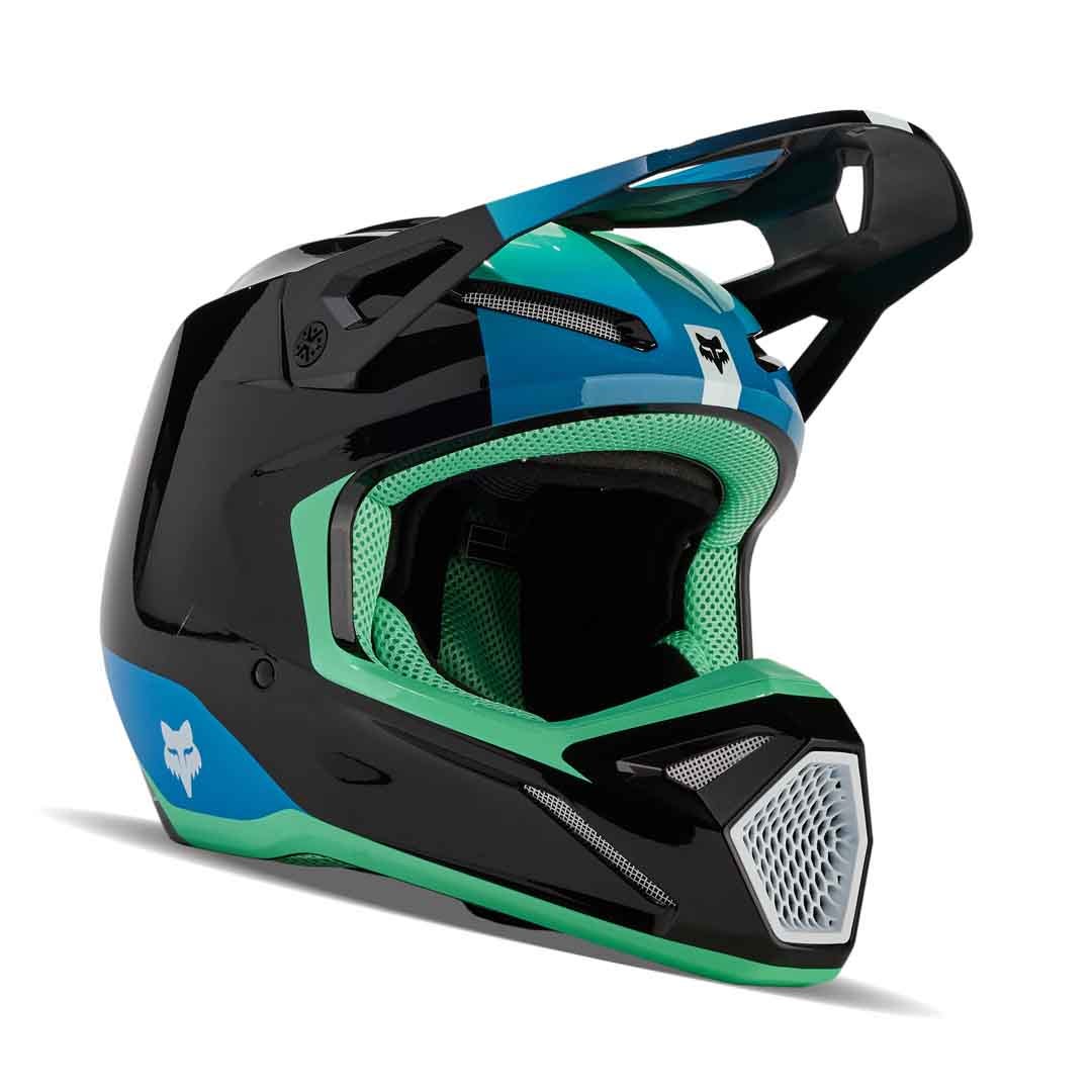 Fox V1 Ballast Black/Blue Youth Helmet