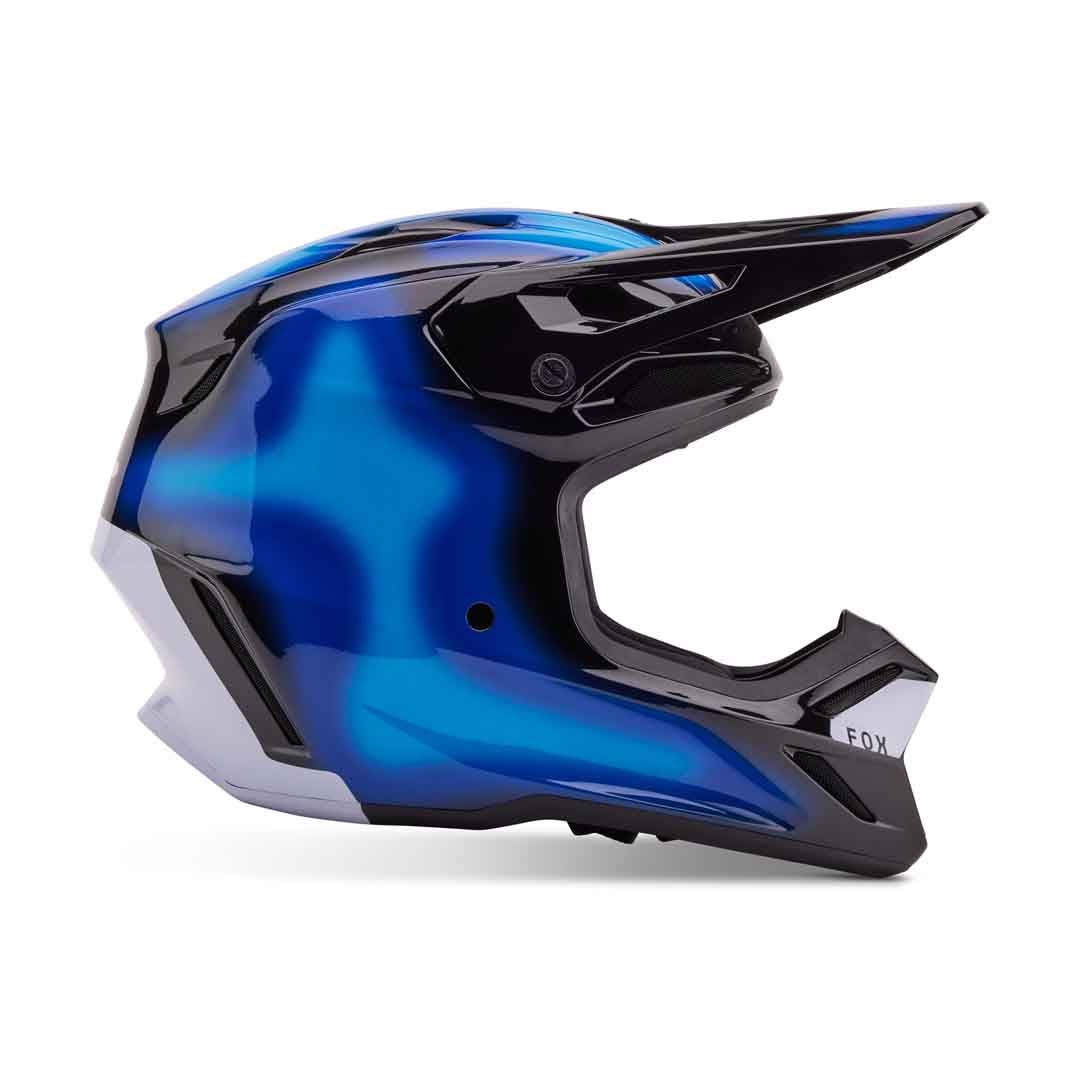 Fox V3 Volatile Black/Blue Helmet