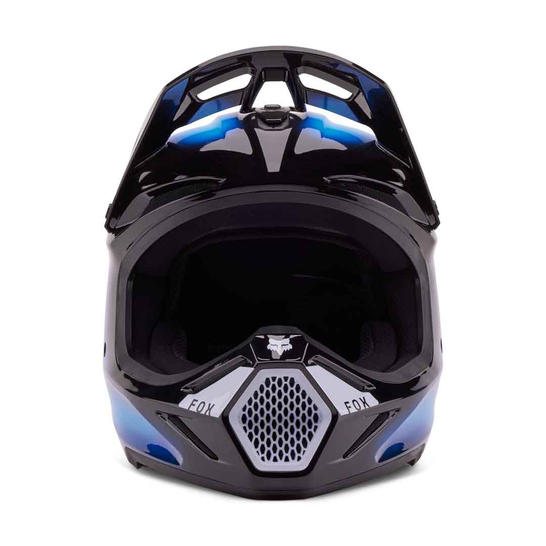 Fox V3 Volatile Black/Blue Helmet