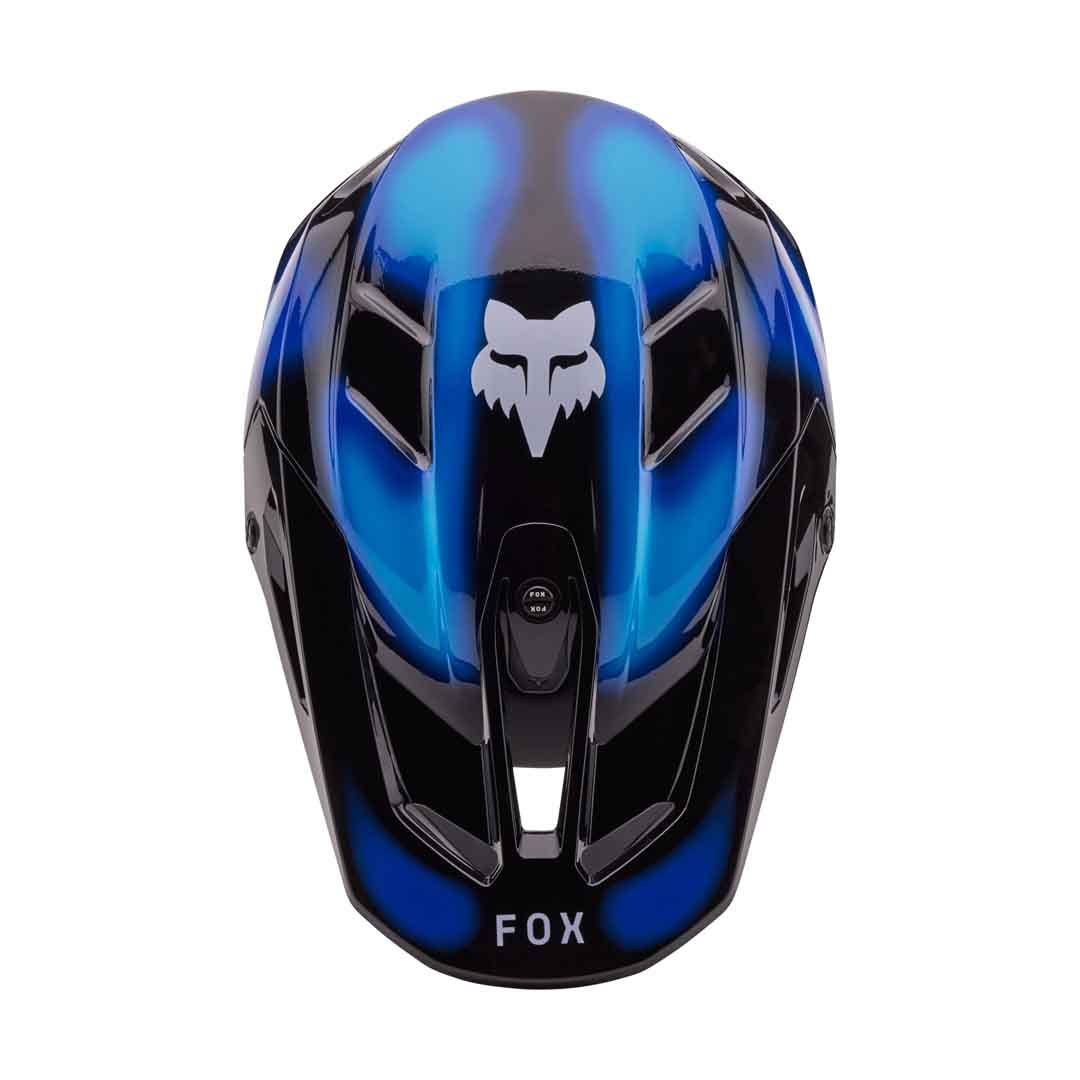 Fox V3 Volatile Black/Blue Helmet