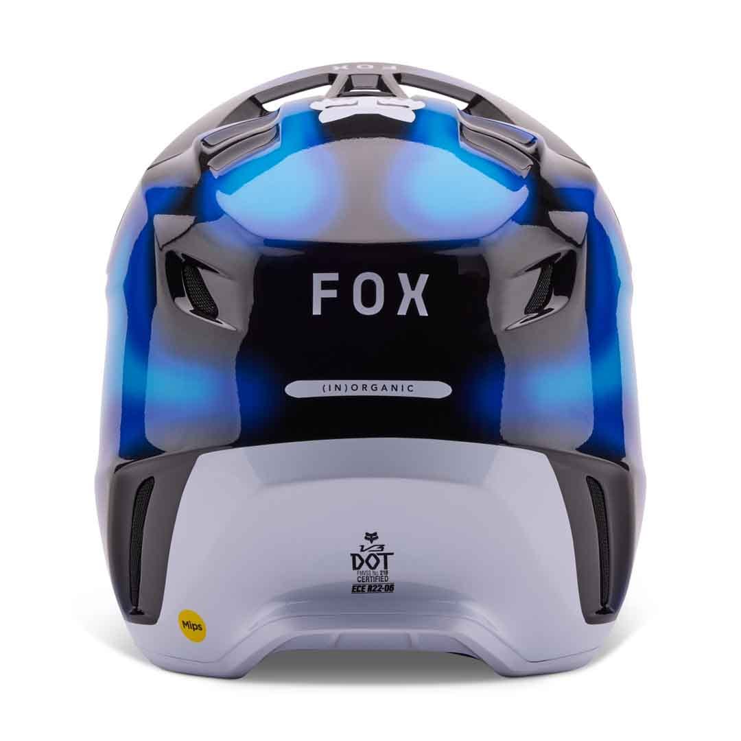 Fox V3 Volatile Black/Blue Helmet