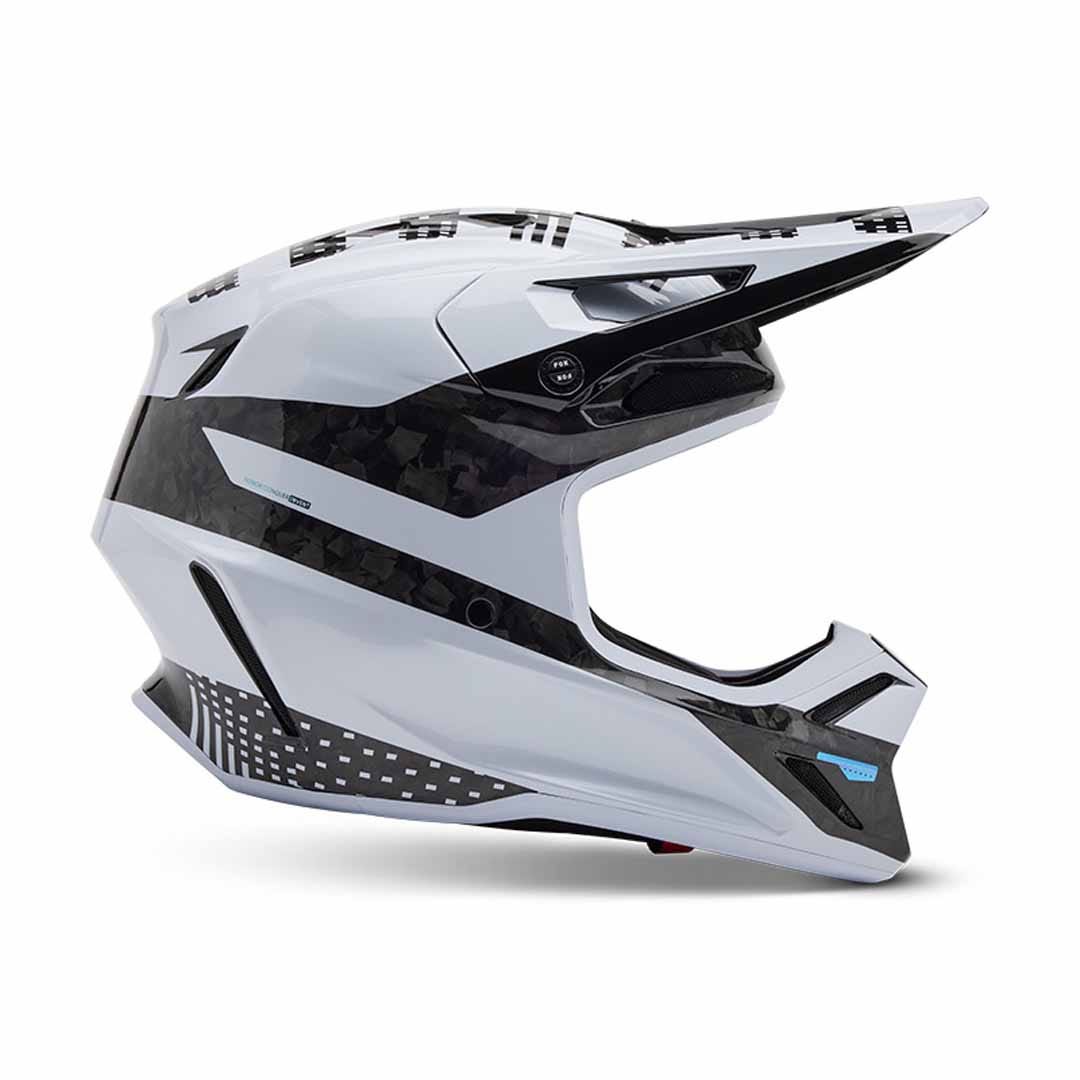 Fox V3 RS 50th Limited Edition White Helmet