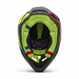 Fox V3 Throttle Fluro Yellow Helmet