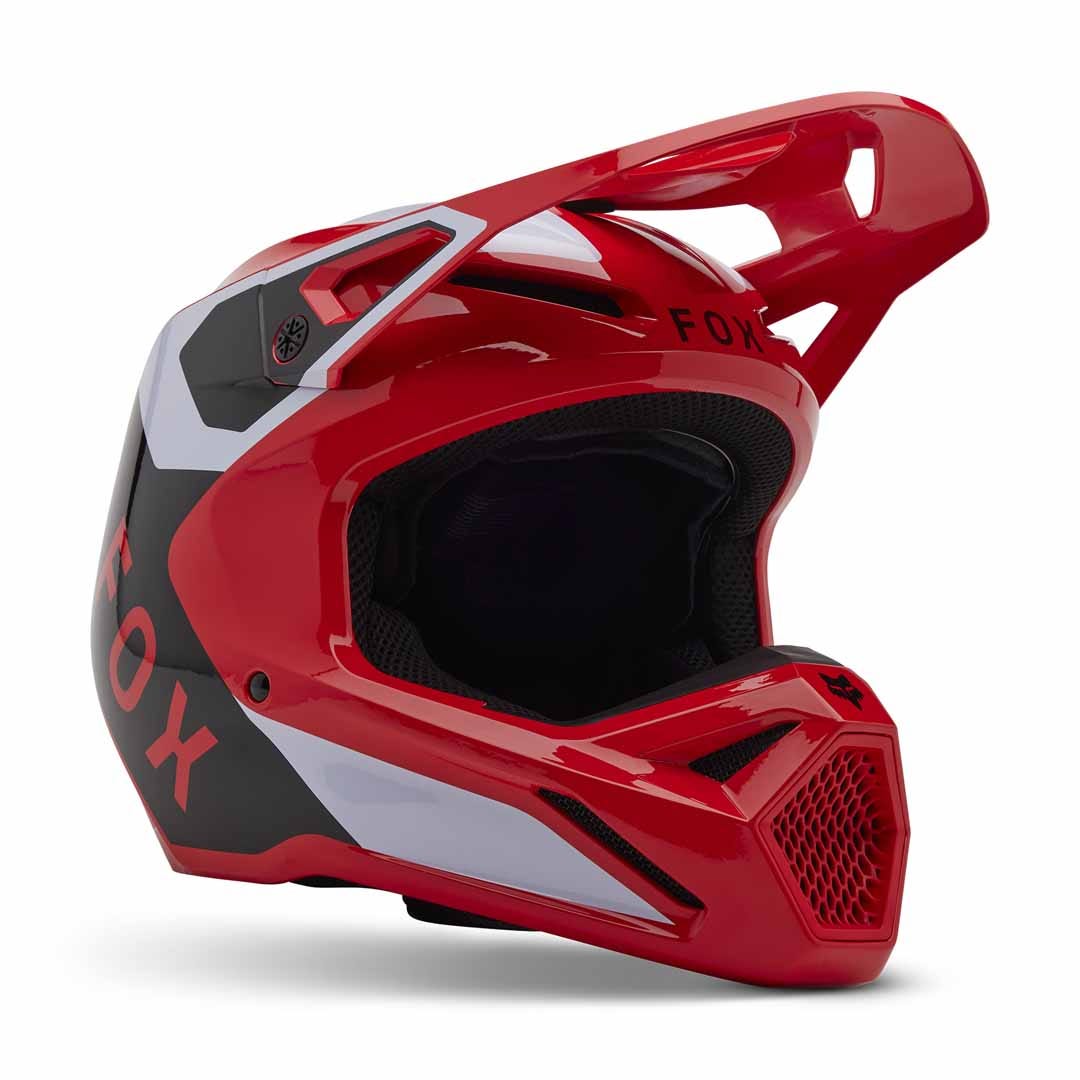 Fox V1 Lean Fluro Red Helmet