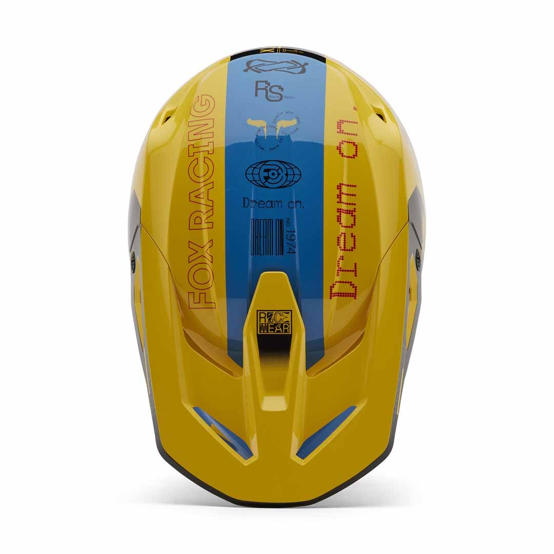 Fox V1 Race Spec Pale Yellow Helmet