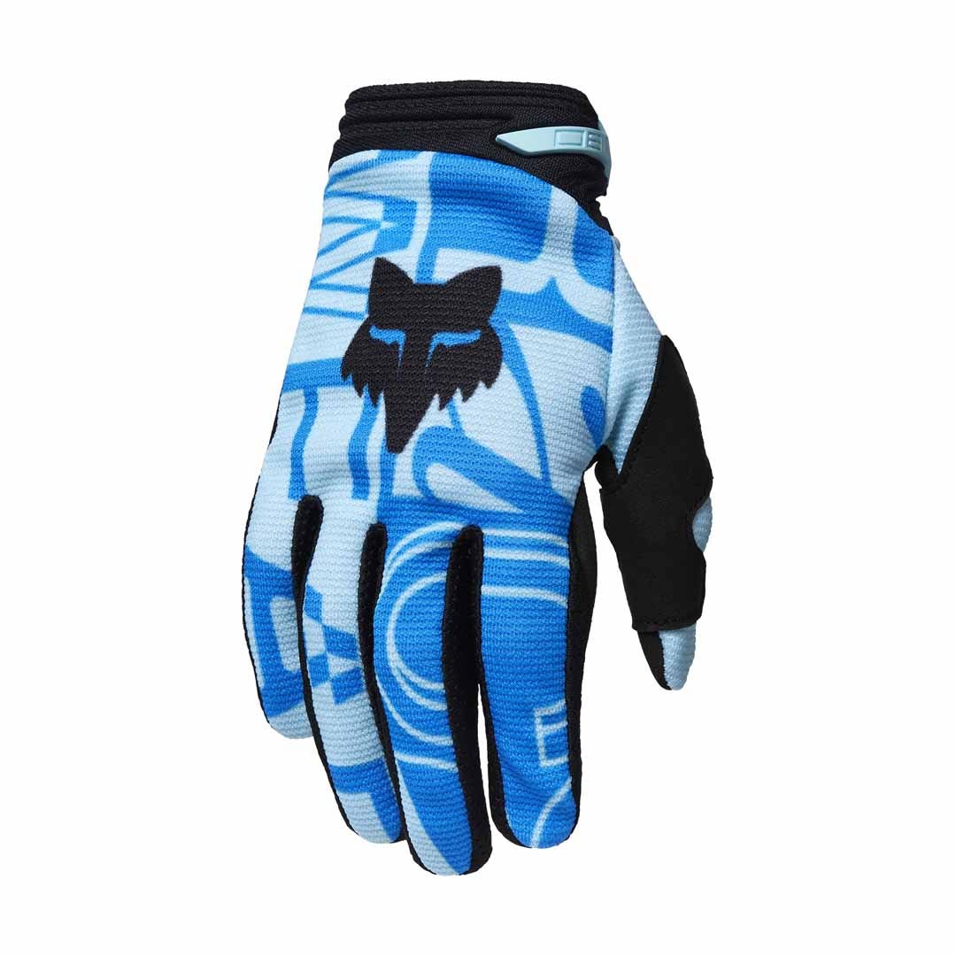 Fox 180 Race Spec Light Blue Girls Youth Gloves