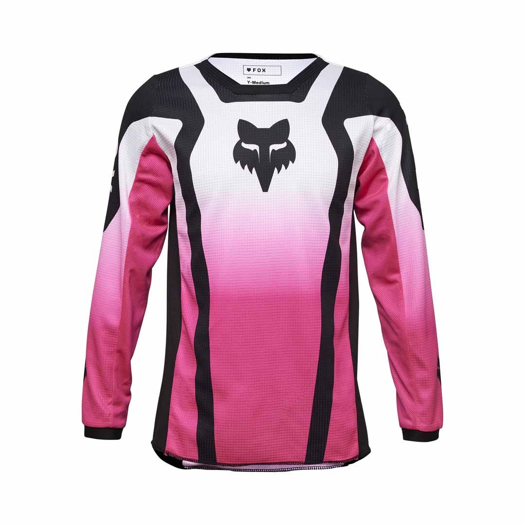 Fox 180 Lean Black/Pink Girls Youth Jersey