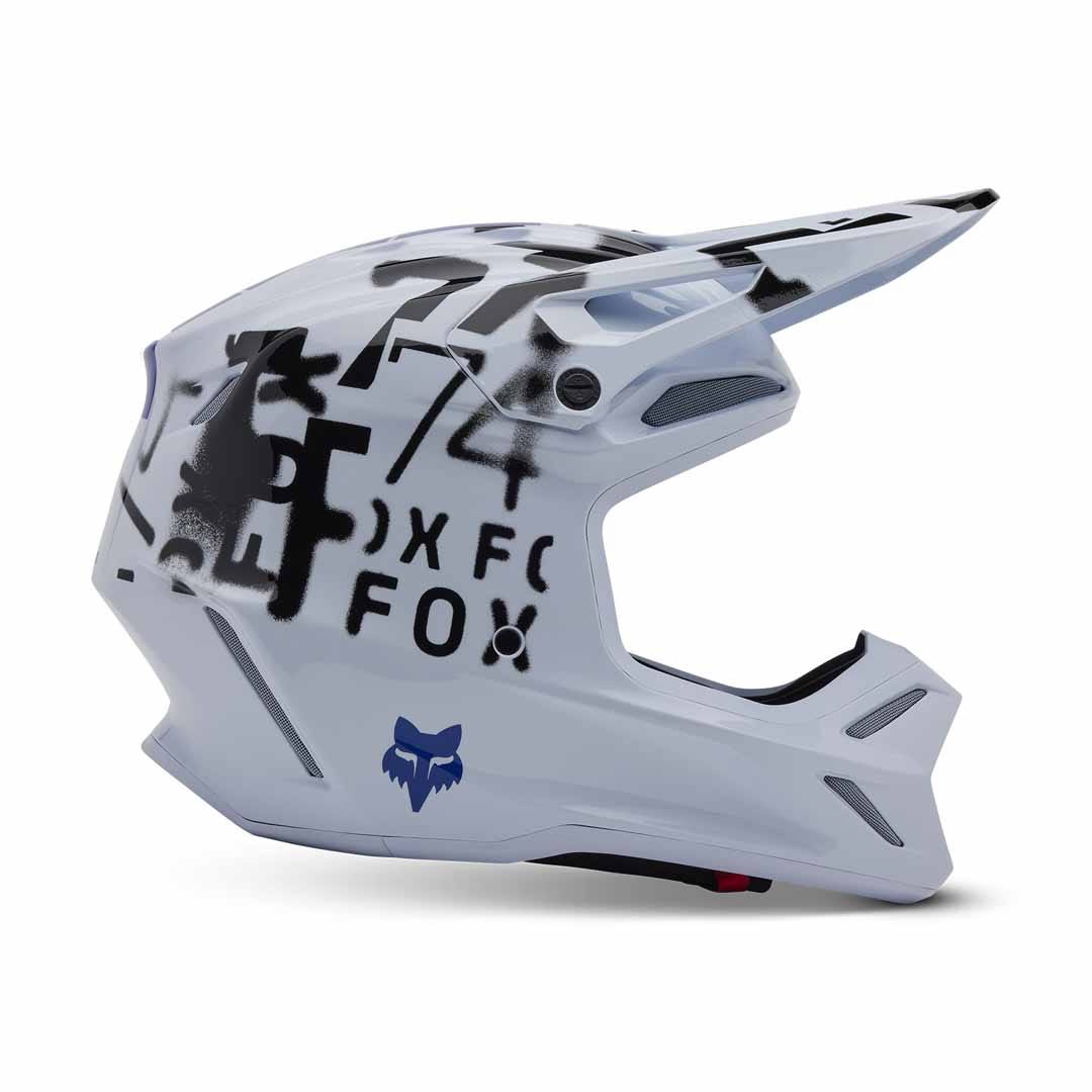 Fox V3 Seventy4 White Helmet