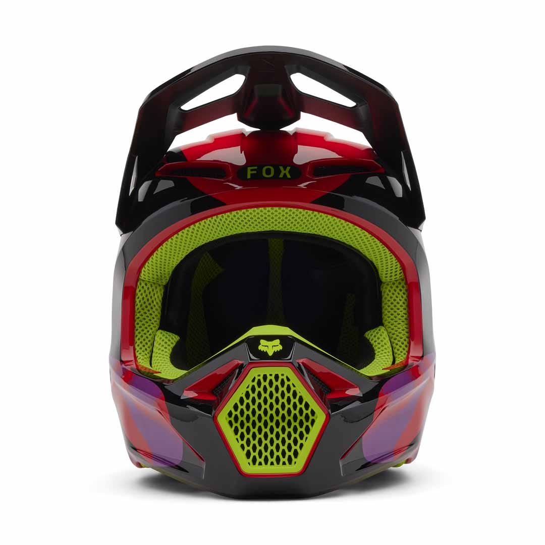 Fox V1 Emotion Fluro Red Helmet