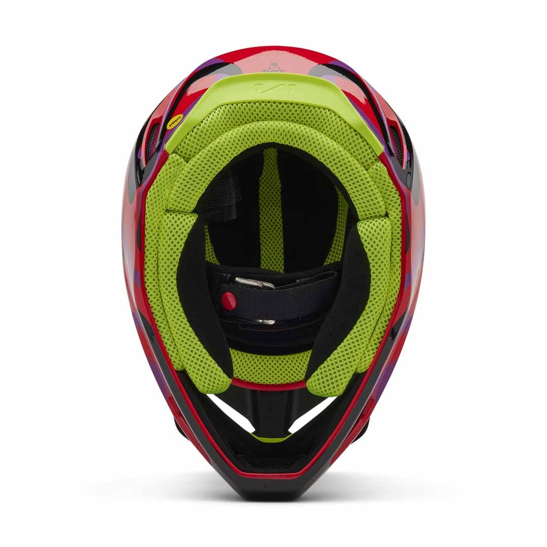 Fox V1 Emotion Fluro Red Helmet