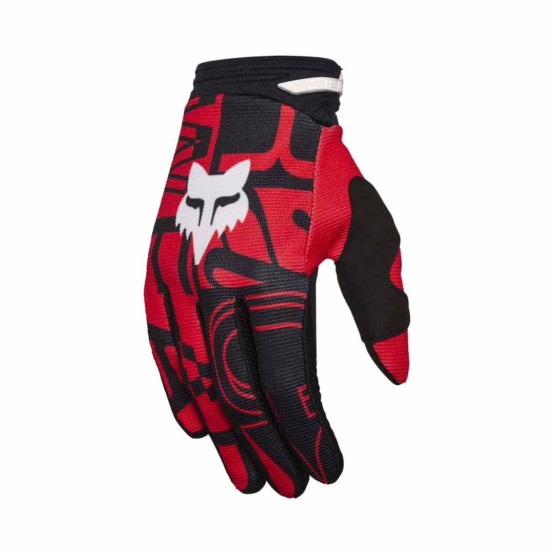 Fox 180 Race Spec Fluro Red Gloves