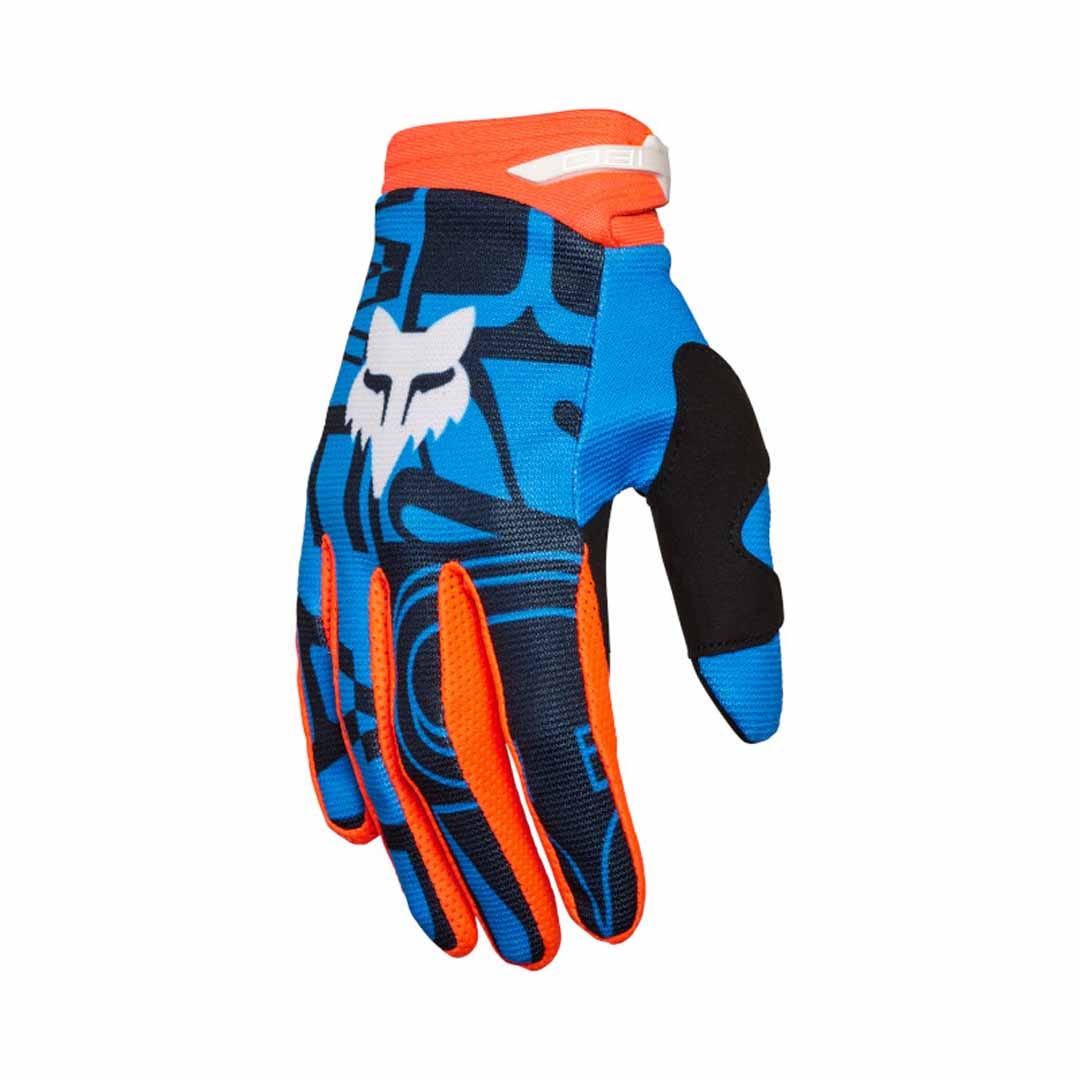 Fox 180 Race Spec Tru Blue Youth Gloves