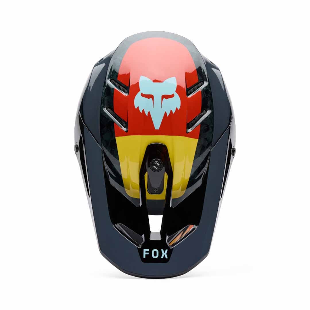 Fox V3 RS Grid Black/Orange Helmet