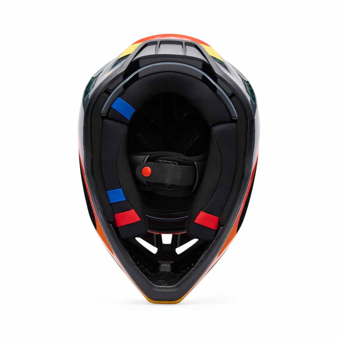 Fox V3 RS Grid Black/Orange Helmet