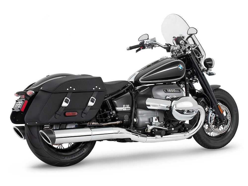 Freedom Performance FPE-BM00257 4.5" Two-Step Slip-On Mufflers Chrome w/Black Slash Tips for BMW R-18 Classic 21-Up