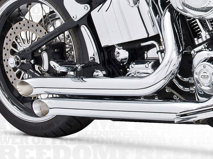 Freedom Performance FPE-HD00034 Declaration Turnouts Exhaust Chrome for Softail 86-17