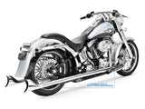 Freedom Performance FPE-HD00203 True Dual 33" SharkTail Exhaust Chrome for Softail 07-17