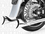 Freedom Performance FPE-HD00203 True Dual 33" SharkTail Exhaust Chrome for Softail 07-17