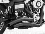 Freedom Performance FPE-HD00259 Sharp Curve Radius Exhaust Black for Dyna 91-05