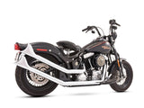 Freedom Performance FPE-HD00264 Upswept Exhaust Chrome w/Chrome Sharktail Ends Caps for Softail 86-17