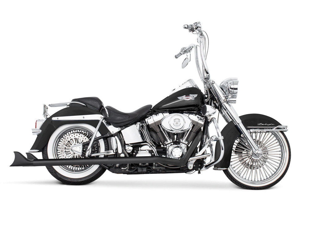 Freedom Performance FPE-HD00324 True Dual 36" SharkTail Exhaust Black for Softail 07-17