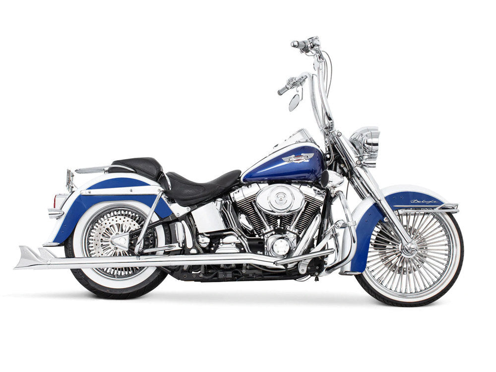 Freedom Performance FPE-HD00328 True Dual 36" SharkTail Exhaust Chrome for Softail 97-06