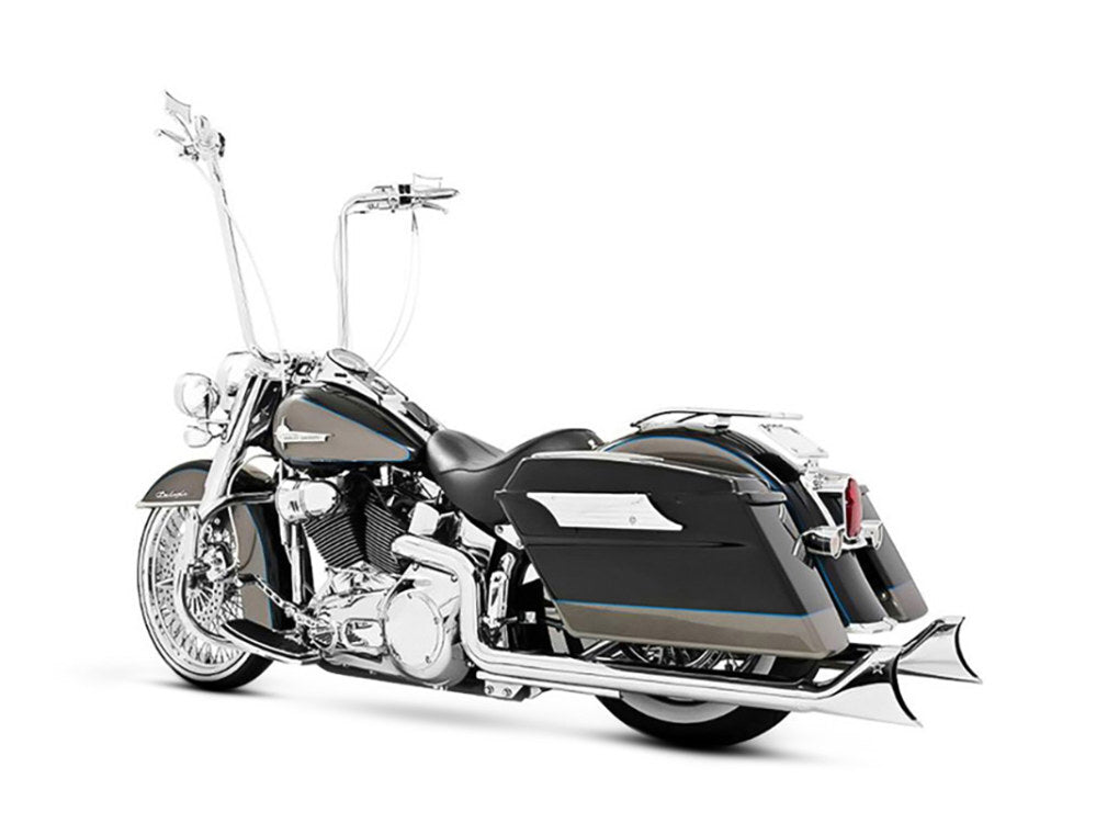 Freedom Performance FPE-HD00328 True Dual 36" SharkTail Exhaust Chrome for Softail 97-06