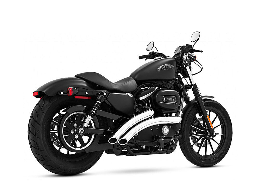 Freedom Performance FPE-HD00380 Radical Radius Exhaust Chrome w/Chrome End Caps for Sportster 86-21