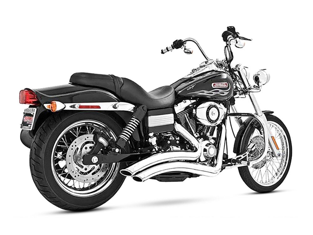 Freedom Performance FPE-HD00427 Sharp Curve Radius Exhaust Chrome w/Chrome End Caps for Dyna 06-17